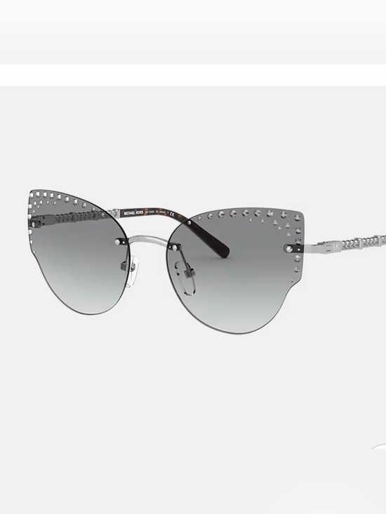 Michael Kors Grey Gradient Crystal Rimless Sunglasses MK1058B main image 7